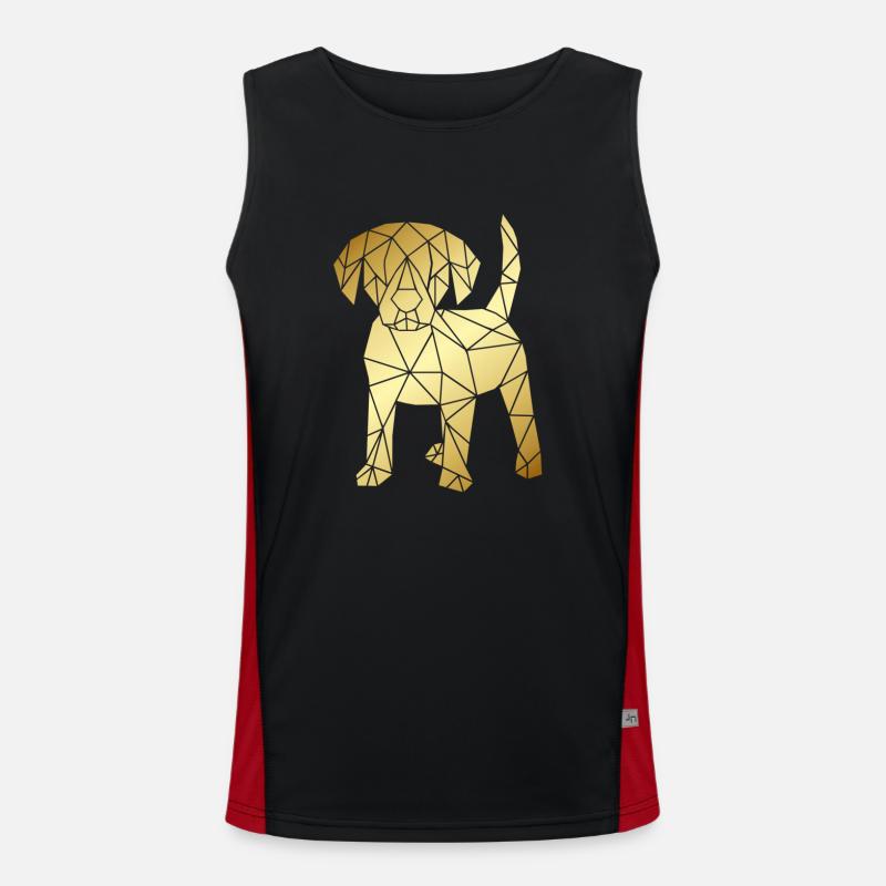 GEOMETRIC DOG 2 Men's Functional Contrast Tank Top 