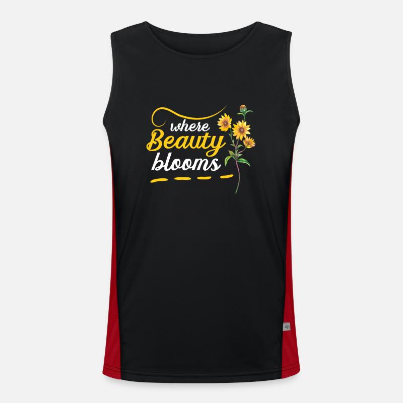 Texas Fleurs sauvages Saison Champs Fleurs Texas Débardeur respirant contrasté Homme 