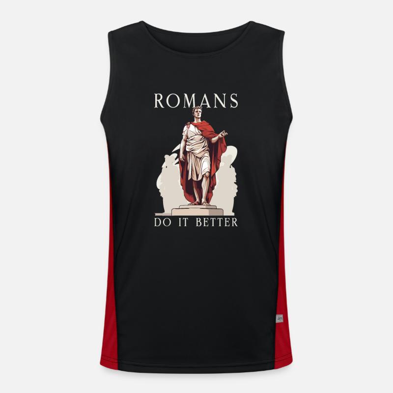 Saturnalien-wunder Das Antike Rom Und Julius Cäsar Funktionelles Kontrast-Tank Top für Männer 