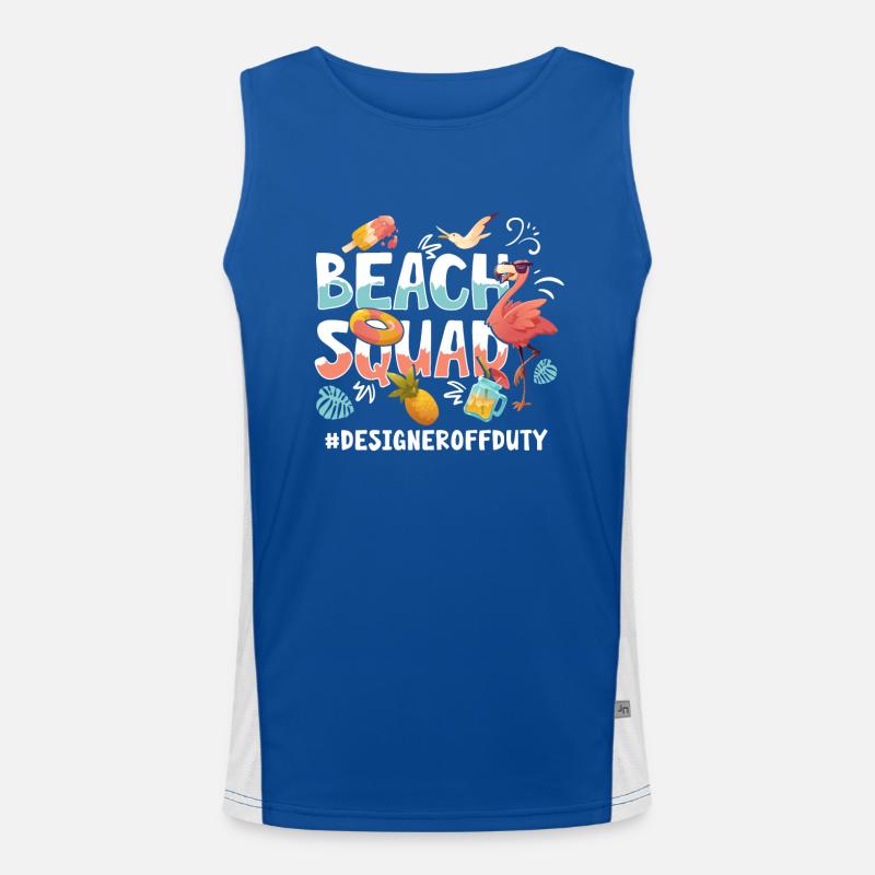 Groupe de plage de vacances design Débardeur respirant contrasté Homme 