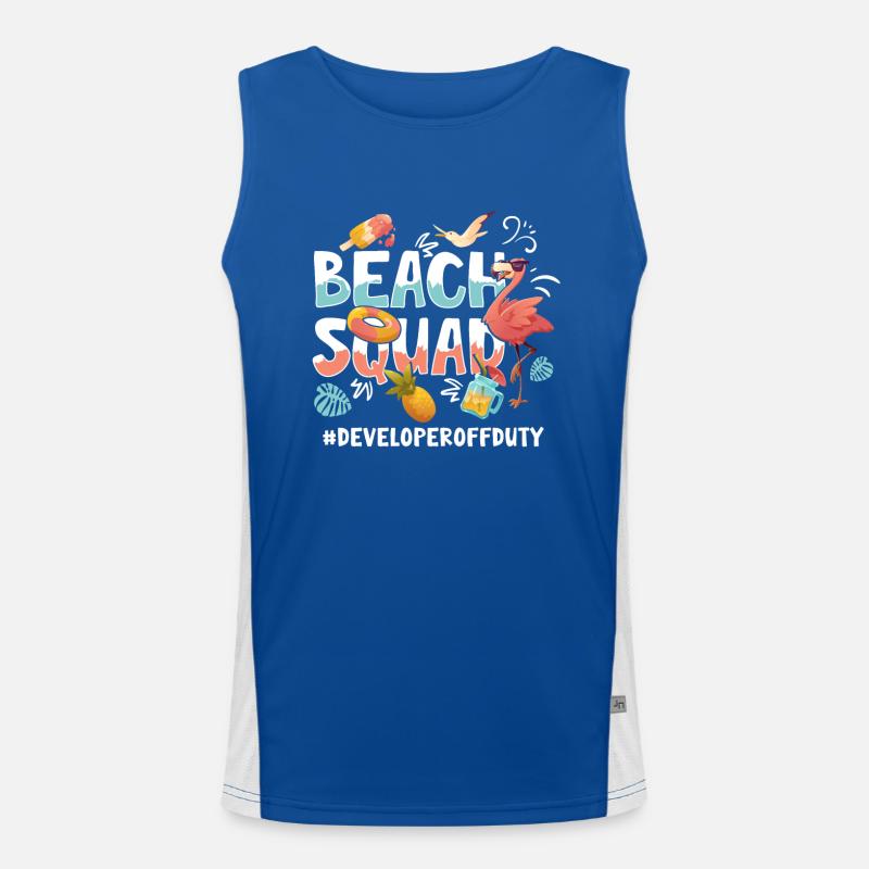 Developer Vacation Beach Group Men's Functional Contrast Tank Top 