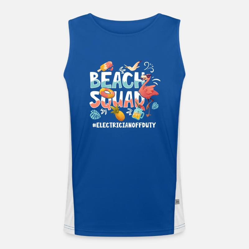 Elektriker Vacation Beach Group Funktionelles Kontrast-Tank Top für Männer 