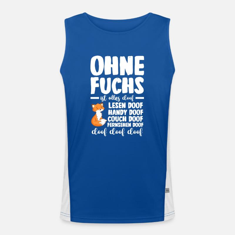 Fuchs Funktionelles Kontrast-Tank Top für Männer 