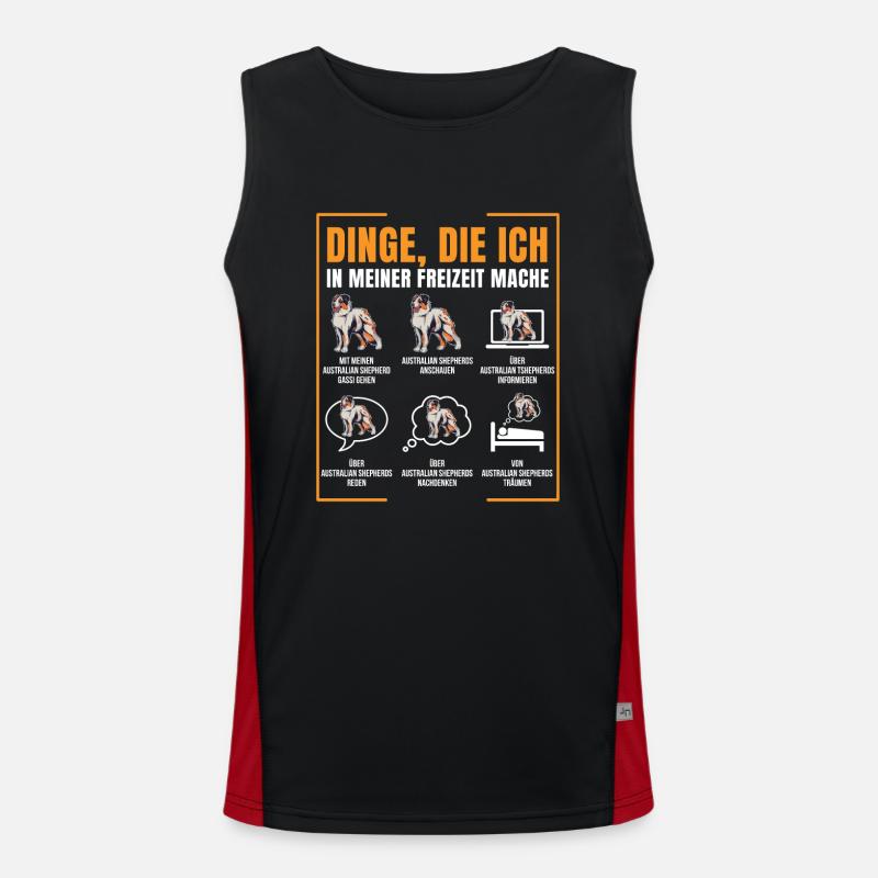 Australian Shepherd Funktionelles Kontrast-Tank Top für Männer 