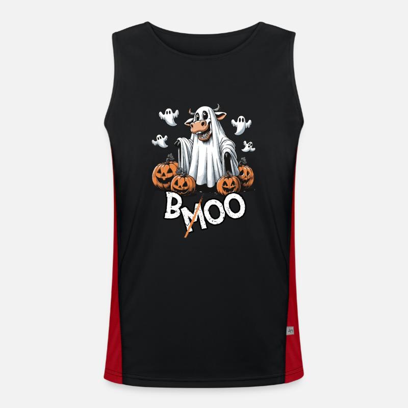 Spook-a-Moo : la vache la plus mignonne d’Halloween Débardeur respirant contrasté Homme 
