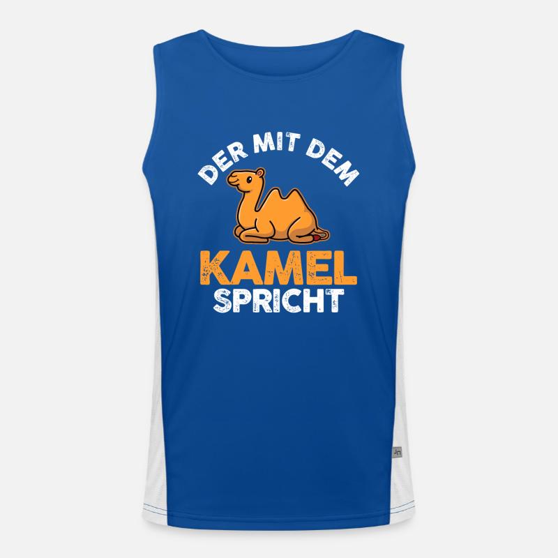 Kamel Funktionelles Kontrast-Tank Top für Männer 
