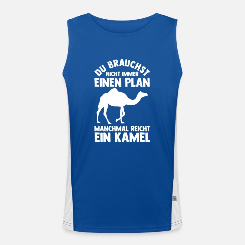 Kamel Funktionelles Kontrast-Tank Top für Männer 
