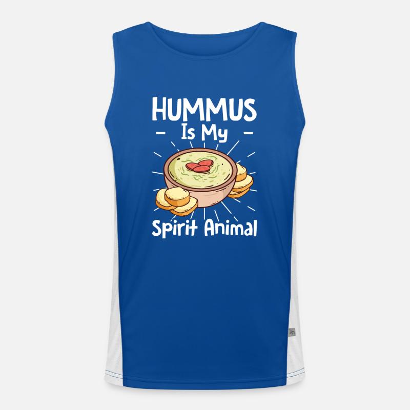 Hummus Funktionelles Kontrast-Tank Top für Männer 