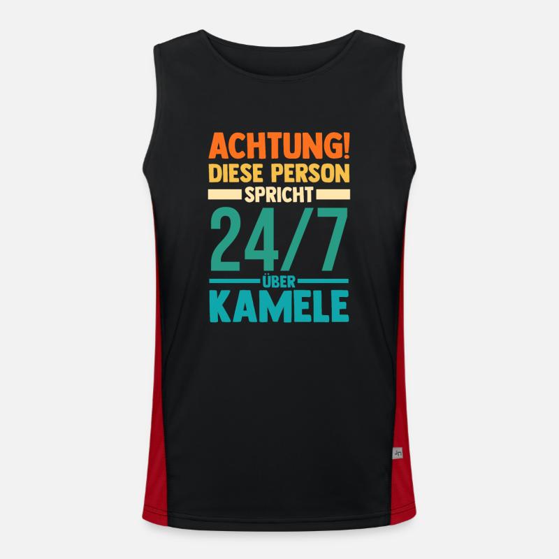 Kamel Funktionelles Kontrast-Tank Top für Männer 