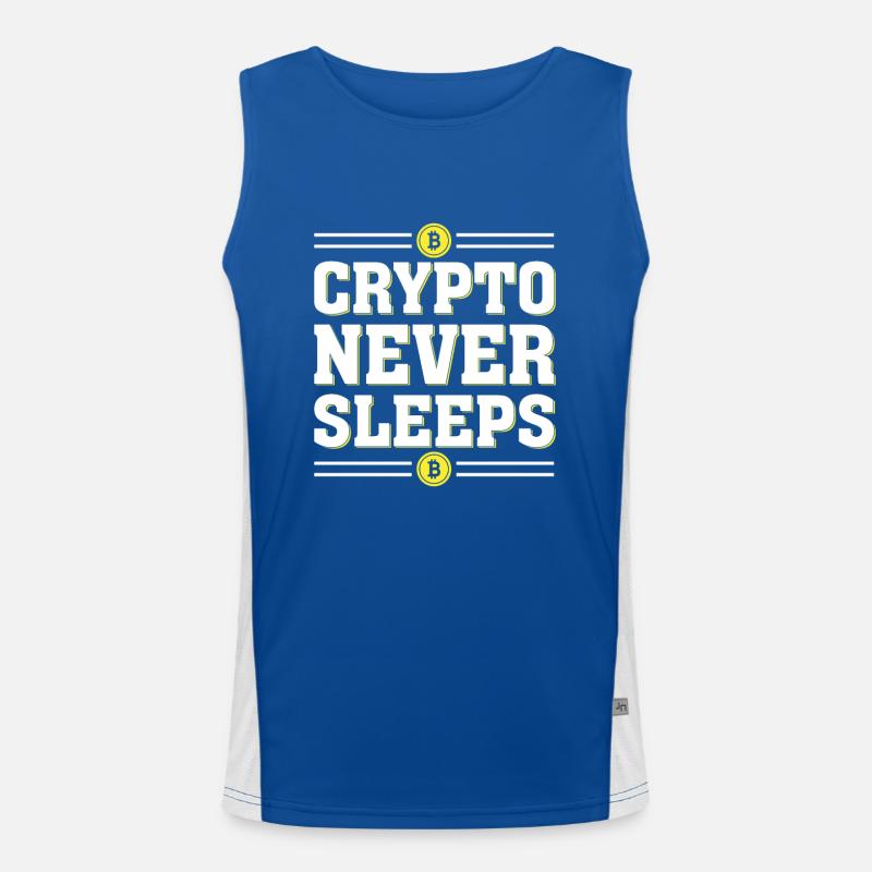 Krypto Schläft Nie Funktionelles Kontrast-Tank Top für Männer 