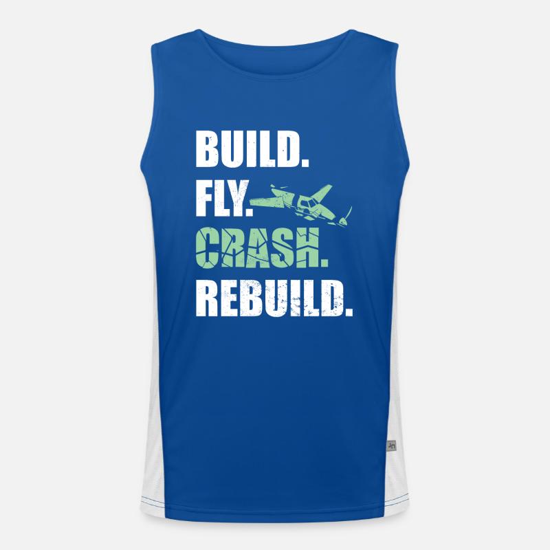 RC Modell Flugzeug Pilot Geschenk Funktionelles Kontrast-Tank Top für Männer 