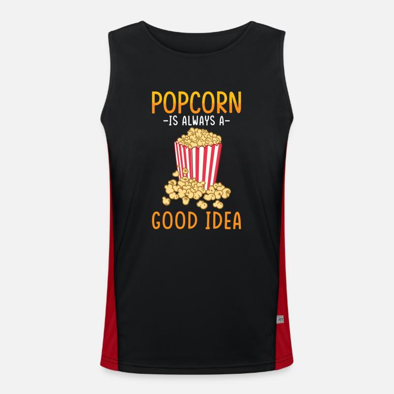Popcorn amant cadeau drôle pop-corn Débardeur respirant contrasté Homme 