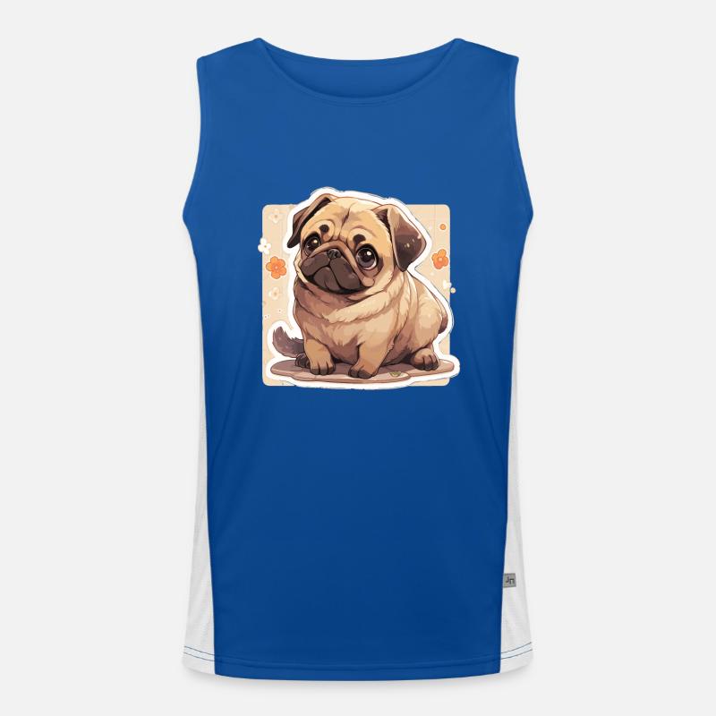Mops Mops Hund Mops Leben Mops Geschenke Funktionelles Kontrast-Tank Top für Männer 