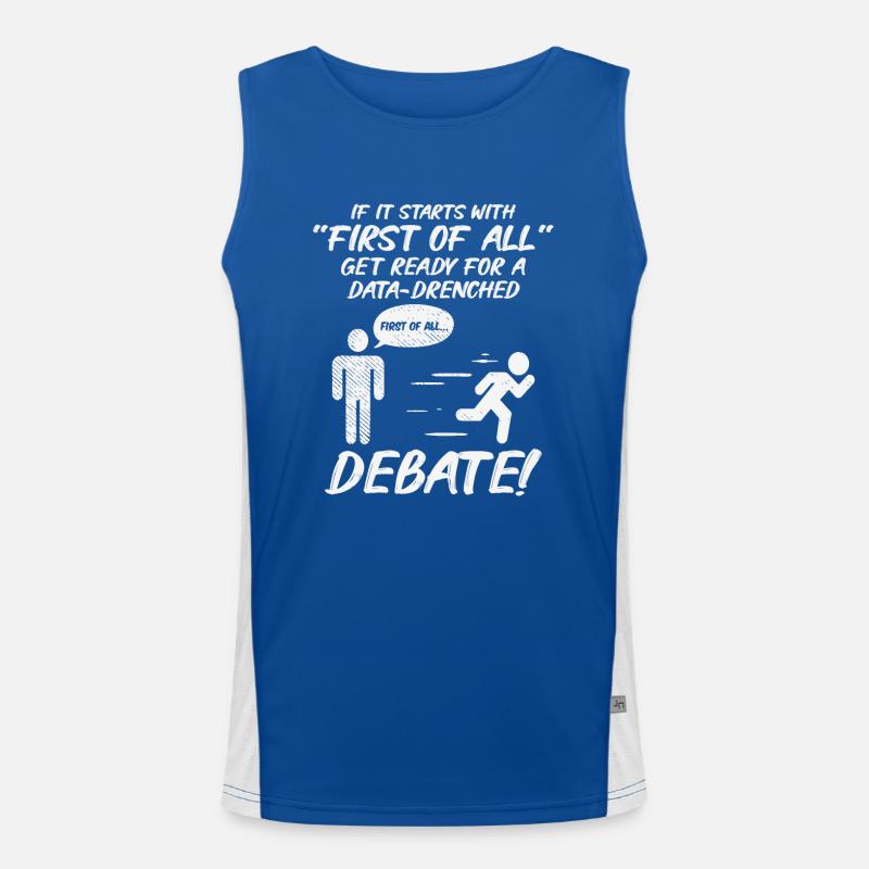Debating Speech Debating Speaker Gift Idea Men's Functional Contrast Tank Top 