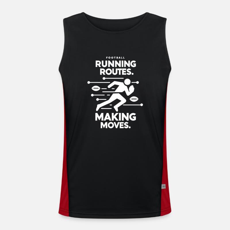 Running Routes Making Moves Men's Functional Contrast Tank Top 