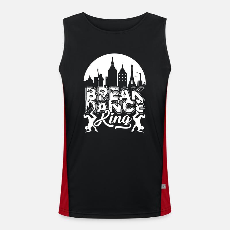 Breakdance Breakdance King - Men's Functional Contrast Tank Top  - black/red