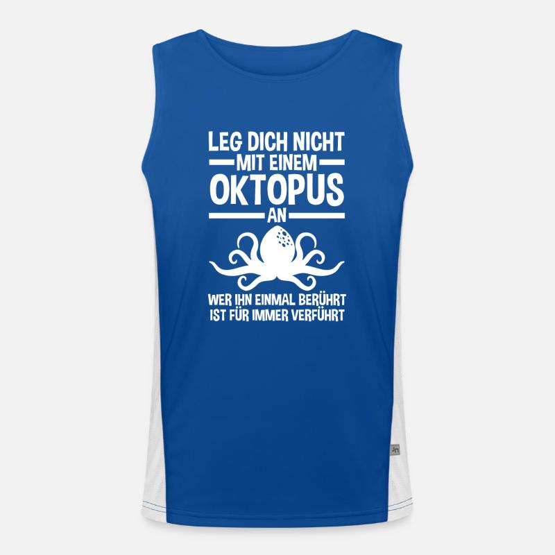 Squid Octopus Men's Functional Contrast Tank Top 