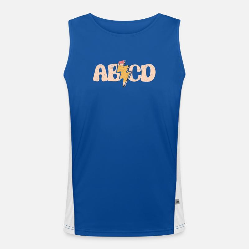 ABCD Lightning Leopard Bleistift 100. Tag Schule Funktionelles Kontrast-Tank Top für Männer 