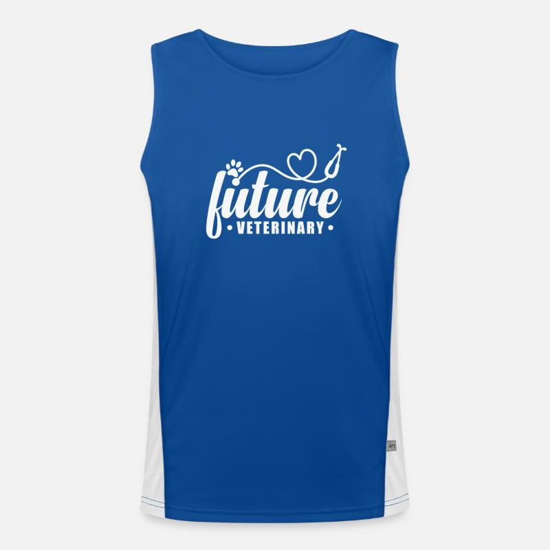 Future Veterinary Beruf Funktionelles Kontrast-Tank Top für Männer 