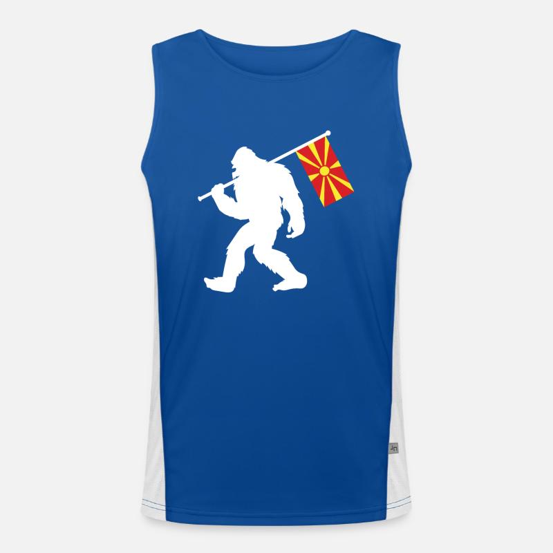 North Macedonia Men's Functional Contrast Tank Top 