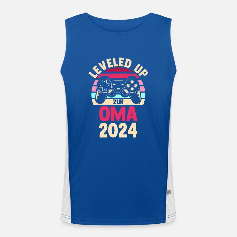 Werdende Oma 2024 Funktionelles Kontrast-Tank Top für Männer 