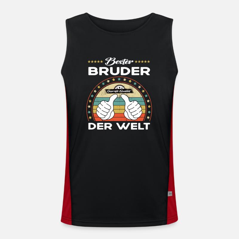 Bester bruder der Welt Funktionelles Kontrast-Tank Top für Männer 