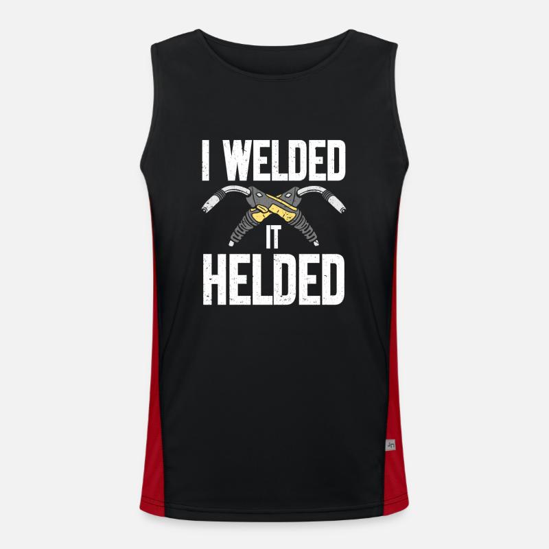 Schweißer Geschenk Beruf Spruch Schweißer Funktionelles Kontrast-Tank Top für Männer 