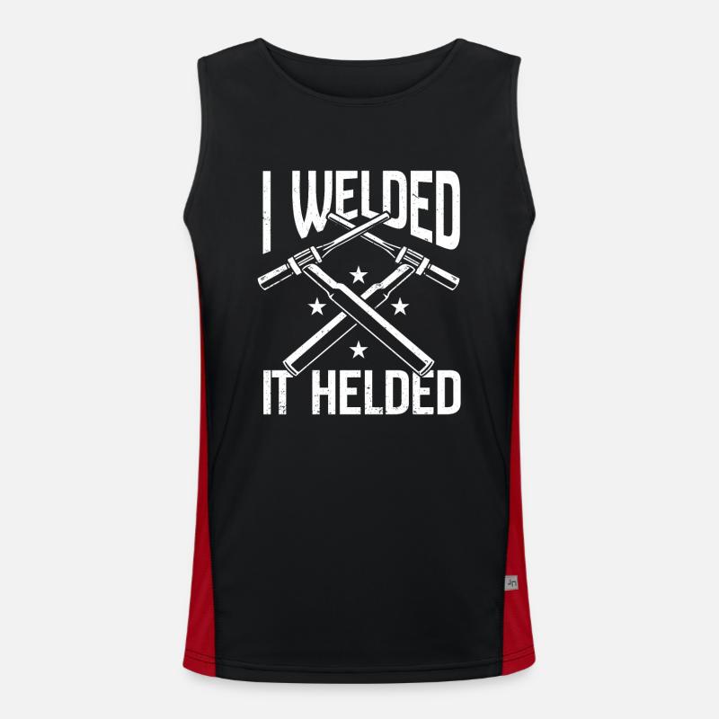 Schweißer Geschenk Beruf Spruch Schweißer Funktionelles Kontrast-Tank Top für Männer 