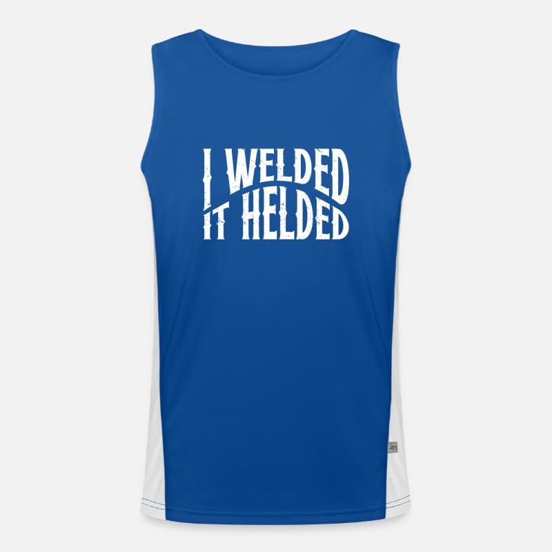 Welder Gift Profession Saying Welder Men's Functional Contrast Tank Top 