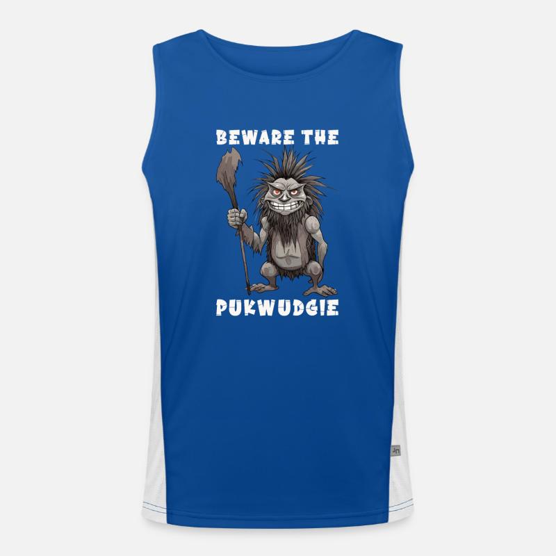 Pukwudgie Kryptide Folklore Mythen Kryptozoologe Funktionelles Kontrast-Tank Top für Männer 
