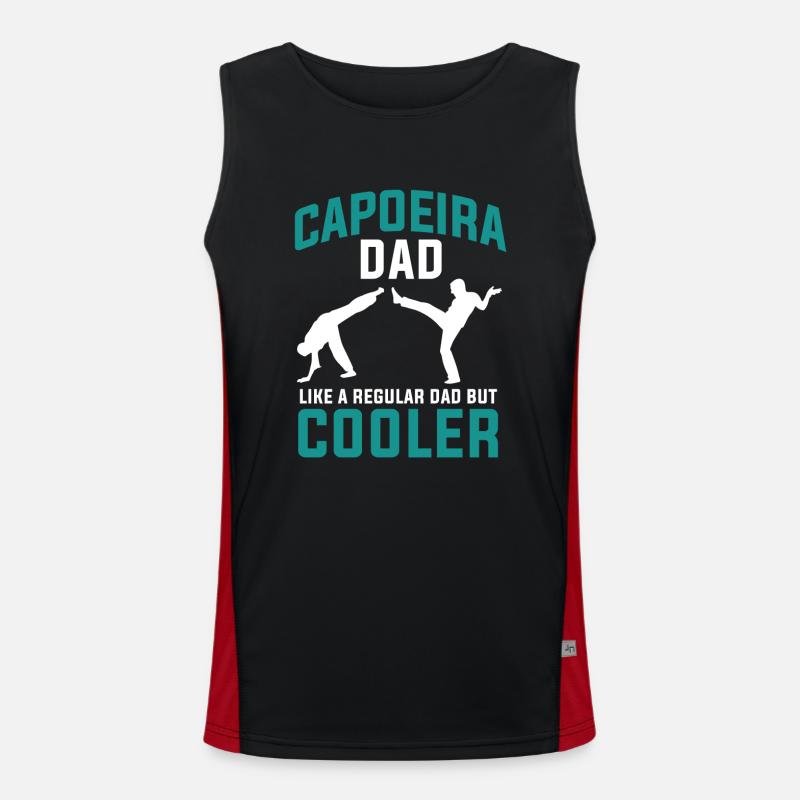 Capoeira Dad Like A Regular Dad But Cooler Men's Functional Contrast Tank Top 