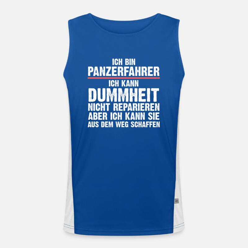 Panzerfahrer Soldat Panzer Funktionelles Kontrast-Tank Top für Männer 