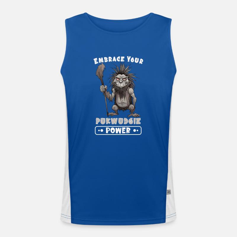 Pukwudgie, Cryptid, Folklore, Myths, Cryptozoologist Men's Functional Contrast Tank Top 