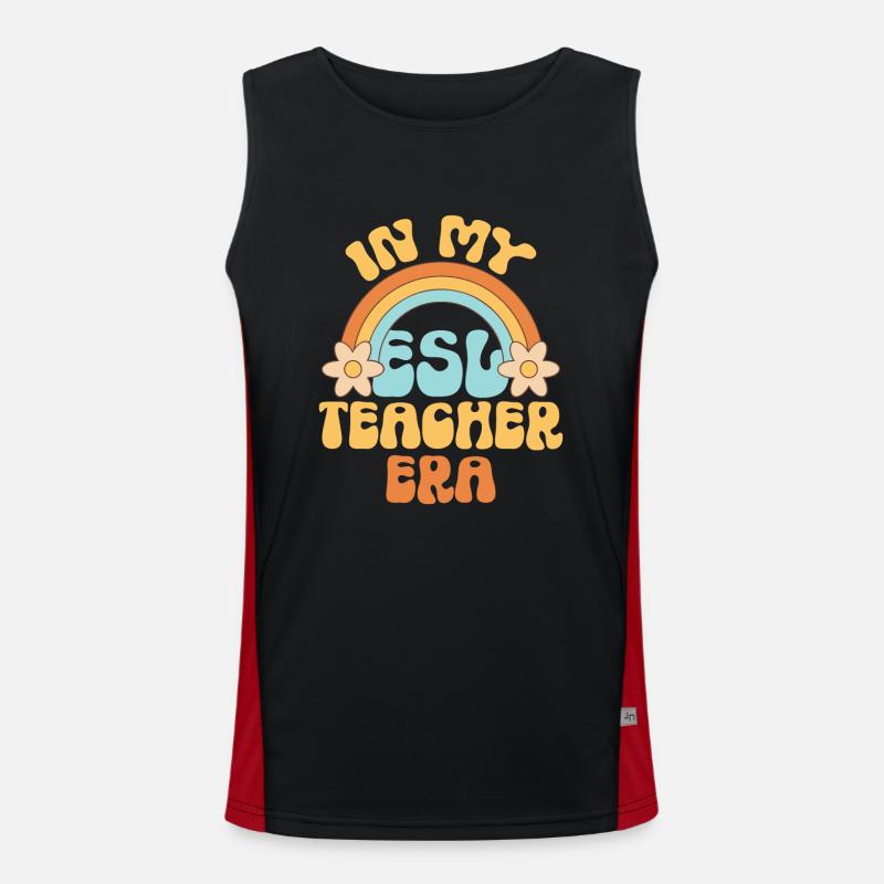 Teacher English Second Language Foreign Language Men's Functional Contrast Tank Top 