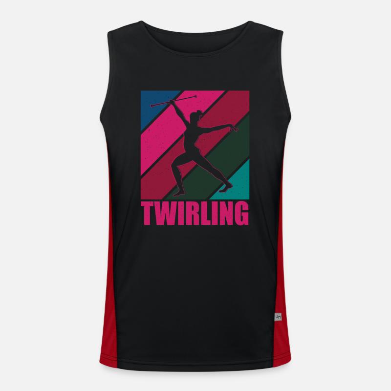 Baton Twirling Baton Twirler Gift Men's Functional Contrast Tank Top 