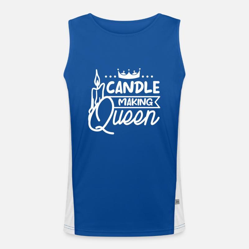 Candle making Queen Funktionelles Kontrast-Tank Top für Männer 