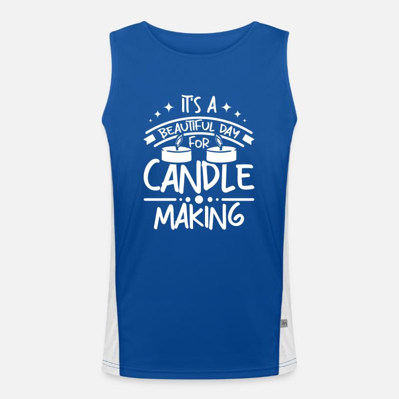It's a beautiful day for candle making Funktionelles Kontrast-Tank Top für Männer 