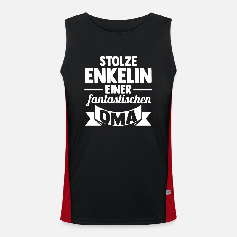 Großmutter Oma Enkelkind Enkelin Funktionelles Kontrast-Tank Top für Männer 