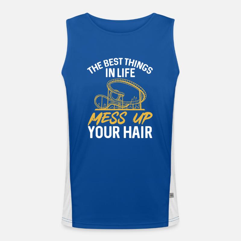 Achterbahn Rollercoaster Freizeitpark Funktionelles Kontrast-Tank Top für Männer 