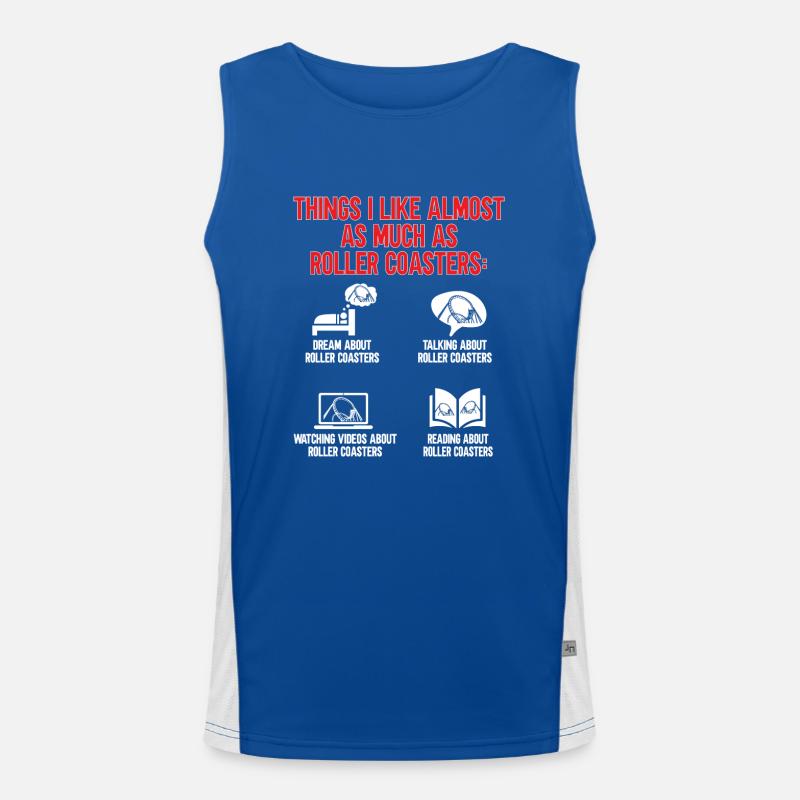 Achterbahn Rollercoaster Freizeitpark Funktionelles Kontrast-Tank Top für Männer 