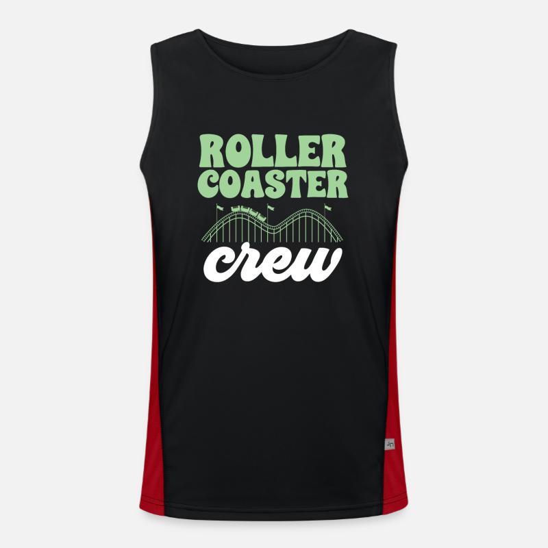 Achterbahn Rollercoaster Freizeitpark Funktionelles Kontrast-Tank Top für Männer 