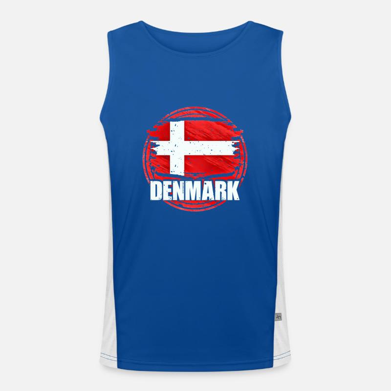 Dänemark Funktionelles Kontrast-Tank Top für Männer 