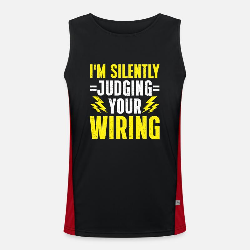 Electrician Gift Men's Functional Contrast Tank Top 
