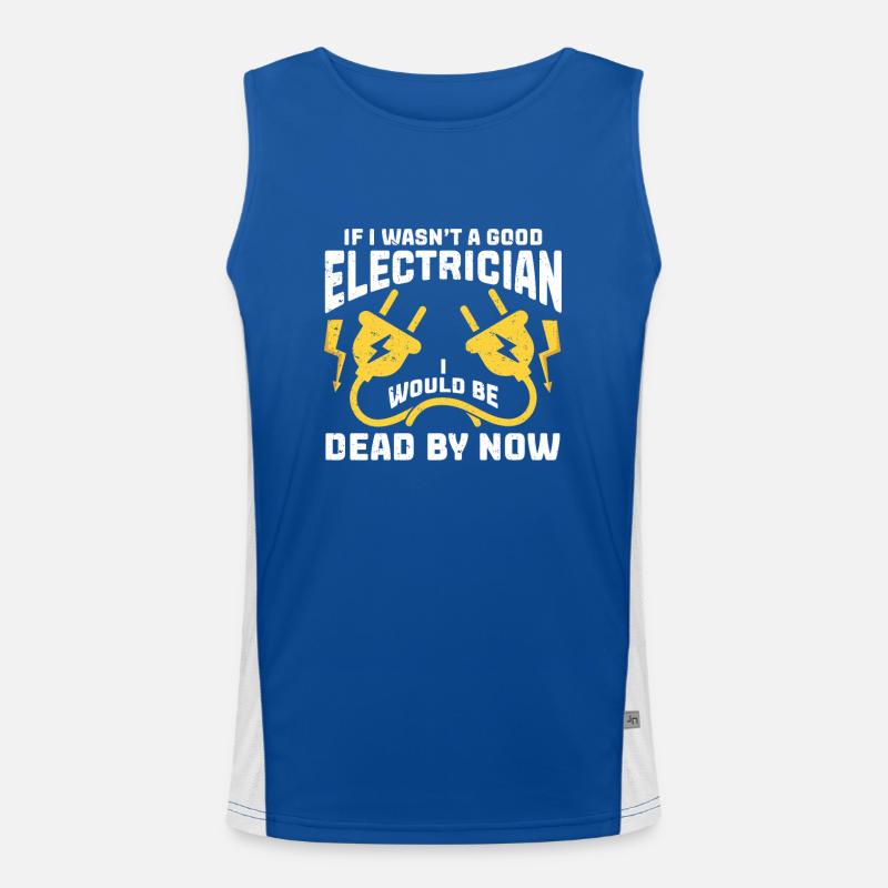 Electrician Gift Men's Functional Contrast Tank Top 