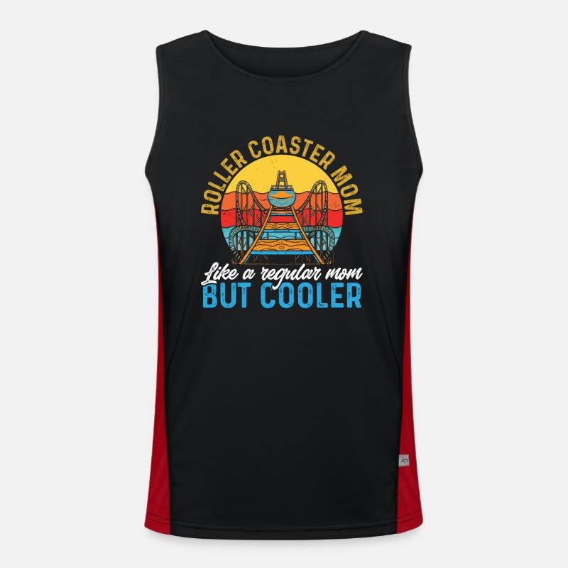 Achterbahn Rollercoaster Freizeitpark Funktionelles Kontrast-Tank Top für Männer 