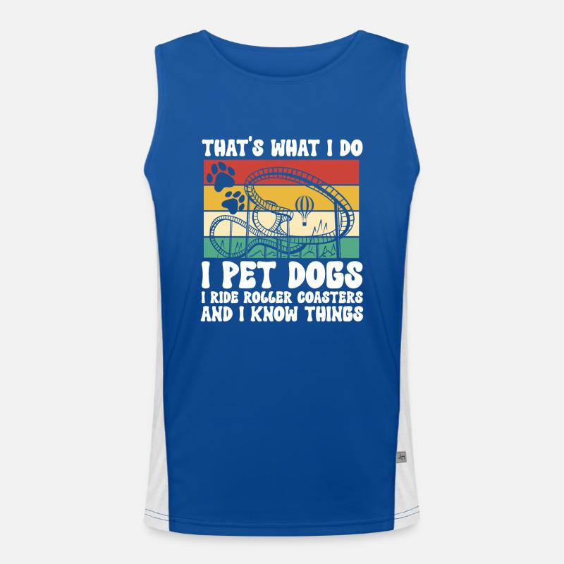 Roller Coaster Roller Coaster Amusement Park Men's Functional Contrast Tank Top 