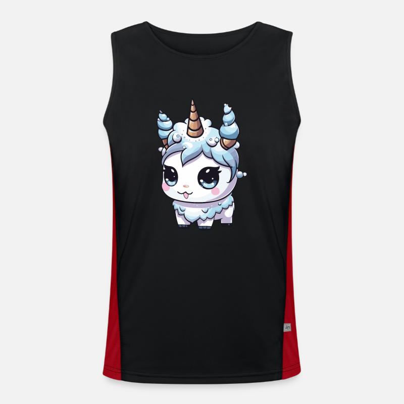 Einhorn Comic Niedlich Funktionelles Kontrast-Tank Top für Männer 