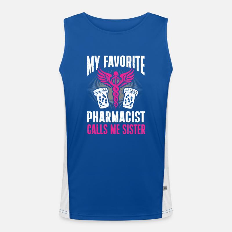 Apothecary Gift Pharmacy Men's Functional Contrast Tank Top 