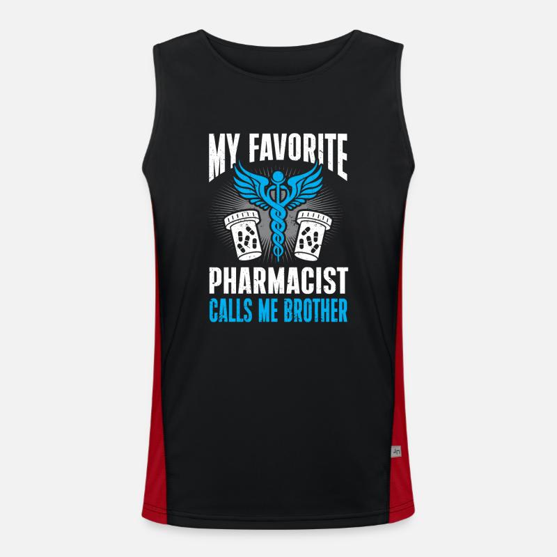 Apotheker Geschenk Apotheke Funktionelles Kontrast-Tank Top für Männer 