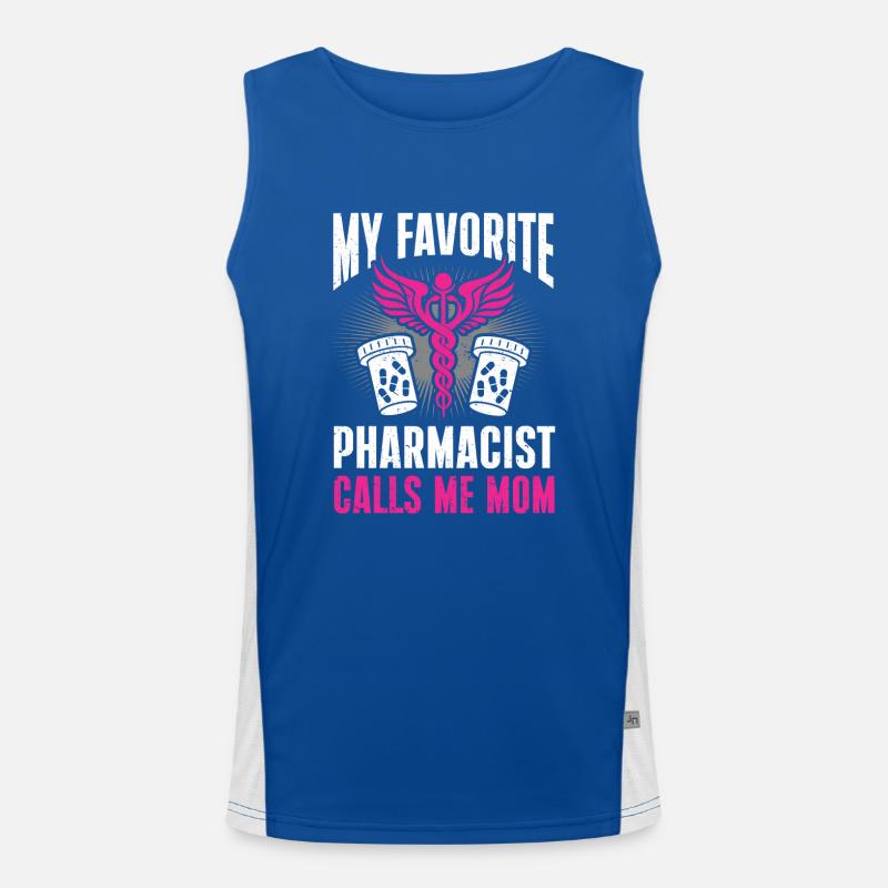 Apotheker Geschenk Apotheke Funktionelles Kontrast-Tank Top für Männer 
